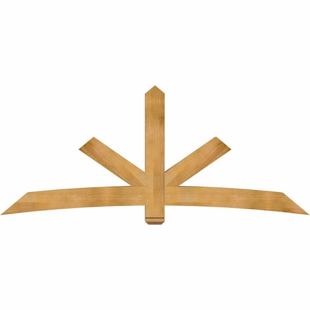 Ekena Millwork Alberta Rough Sawn Timber Gable Bracket, Western Red Cedar, 96"W x 40"H x 6"D x 6"F, 10/12 Pitch GBW096X40X0606ALB00RWR